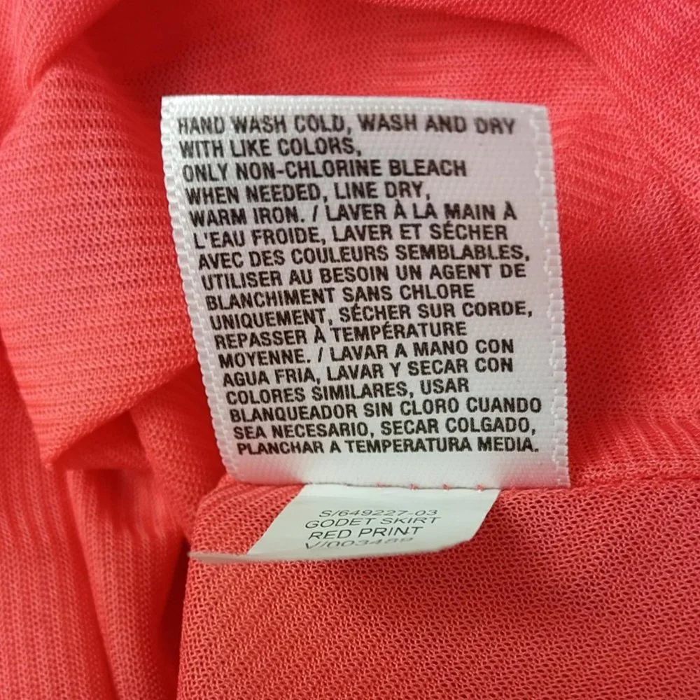 Old Navy Coral Colored Floral Print Mini Skirt Size S - Picture 5 of 6